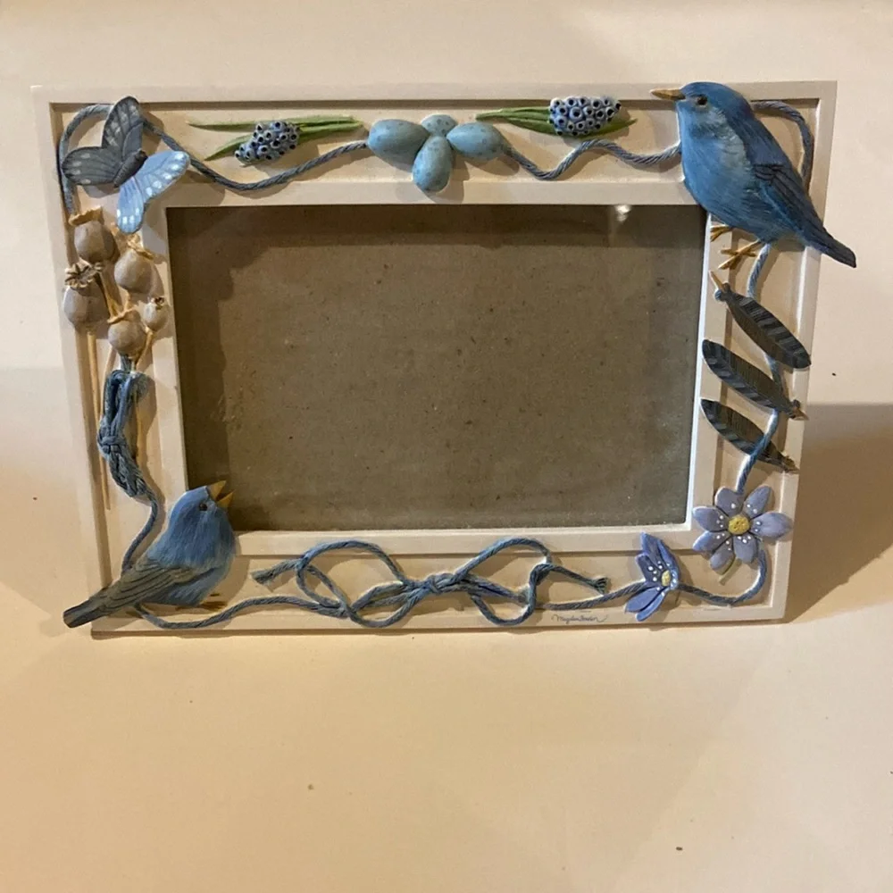 3D Picture Frame With Blue Birds